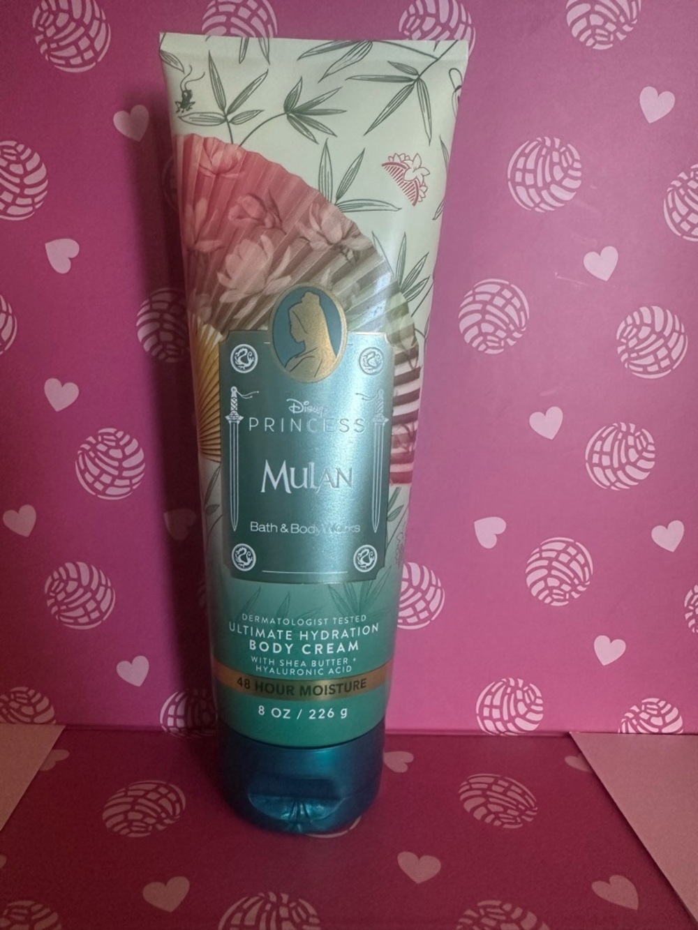 Disney Princess Mulan Hydrating Body Cream - Teal & Pink